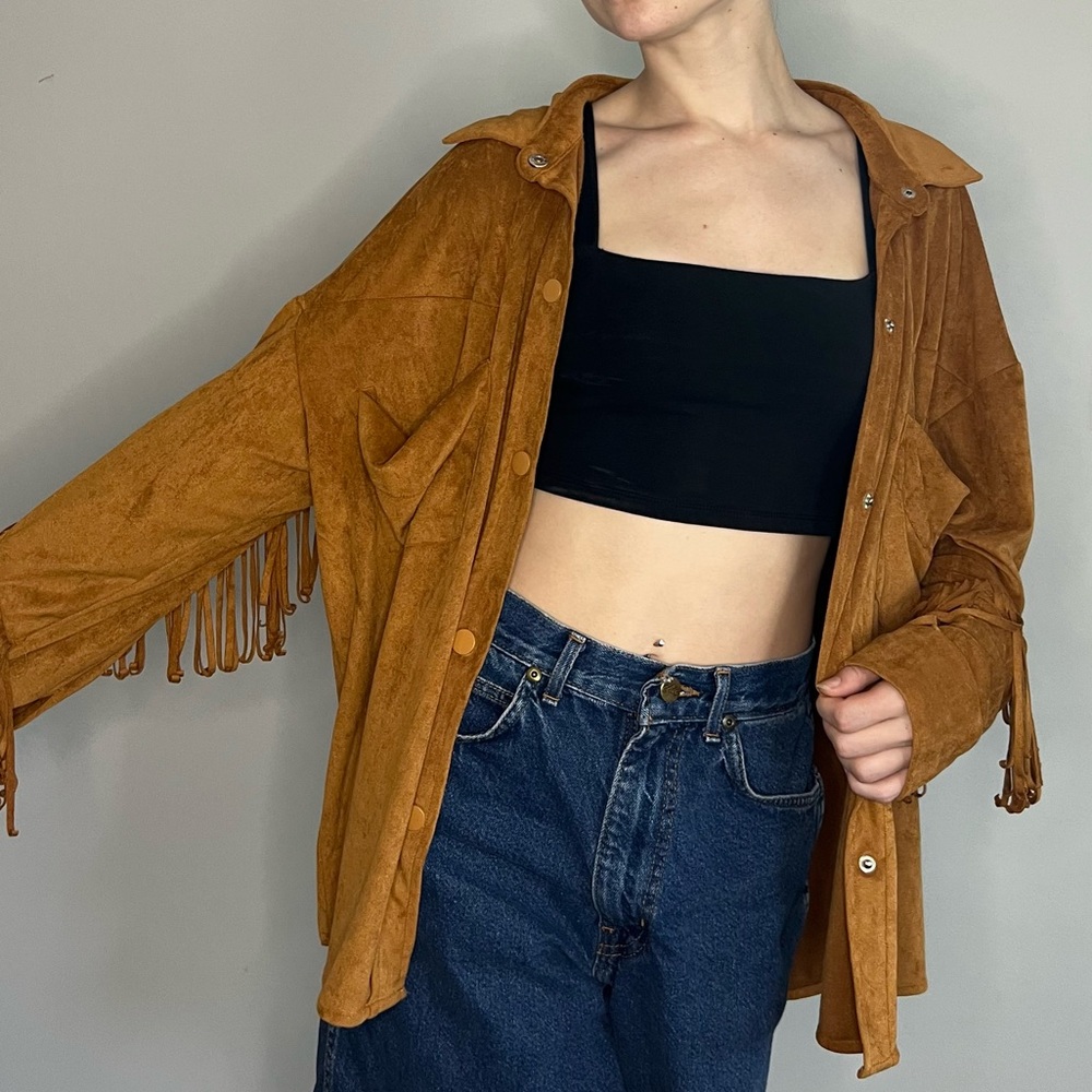 Suede Fringe Jacket